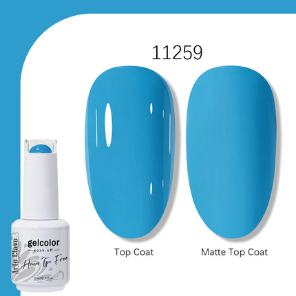 Arte Clavo Solid Color Gel Nail Polish 15ml Soak Off UV LED Gel Semi-Permanent Glitter Polish For Manicure Nail Art Salon Gel