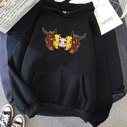 digimon hoodies men long sleeve top graphic y2k aesthetic sweatshirts men Korean style tracksuit
