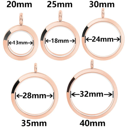 1Pc Stainless Steel Openable Glass Coin Bezel Cremation Urn Locket Pendant Round Reliquary Picture Medaillon кулон Jewelry