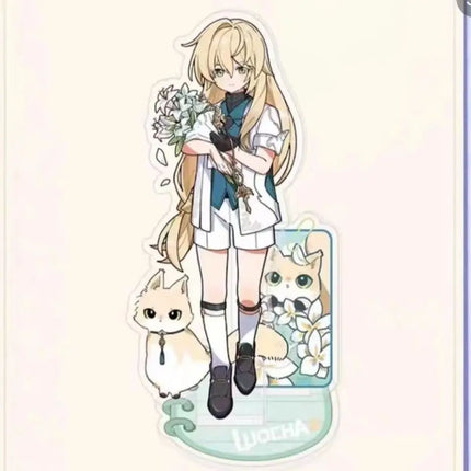 New Game Honkai: Star Rail Figure Kafka Acrylic Stand Model Plate Cosplay Fans Gifts Anime Little Dot Cat Series Model Keychain