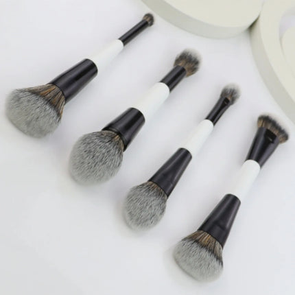 Double Head Makeup Brushes 2 In 1 Flat Angled Foundation Concealer Contour for Blending Loose Powder Liquid Cream Cosmetic Tools