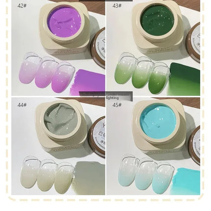 9 colors Chinese style spring is not late aurora powder shell polished fairy powder cream popular brocade powder solid nail art
