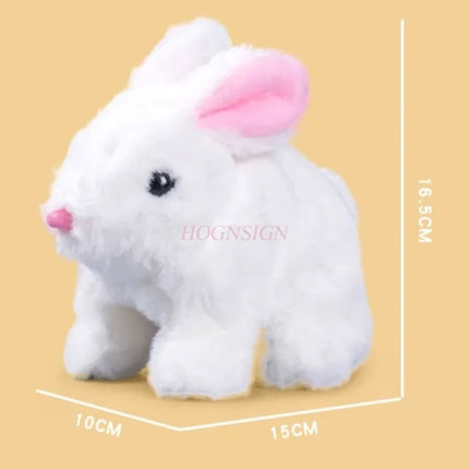 Children's toy bunny, cute pet that can move, baby's head up exercise simulation electric plush boy and girl