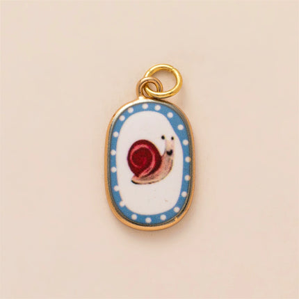New Cartoon Series Strawberry Charm DIY Oil Drip Painting Colorful Charm Necklace