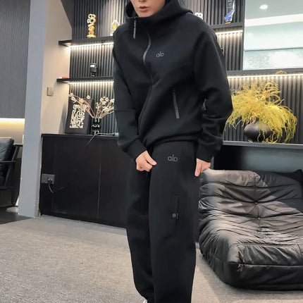 Men's Casual Hoodie & Sweatpants Set - Autumn Two-Piece Couple Outfit