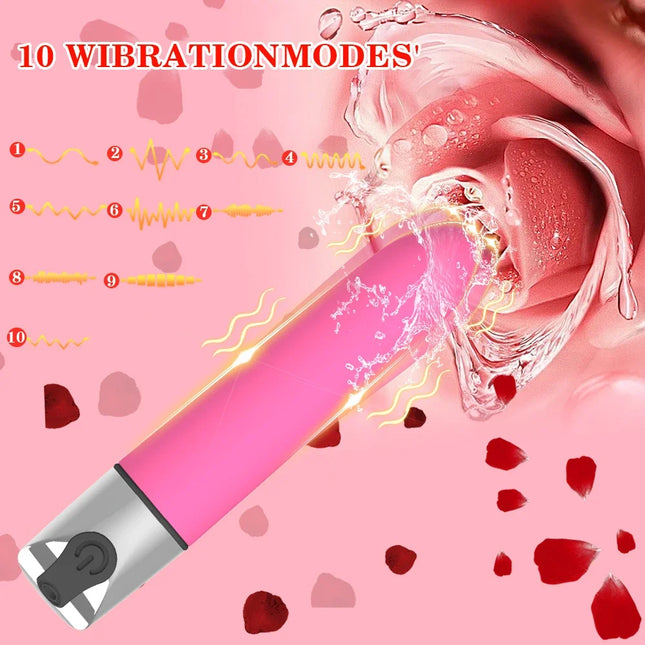 Powerful G-Spot Mini Bullet Vibrator Vagina Clitoris Stimulator Dildo Rechargeable Masturbator Adult Sex Toy for Women