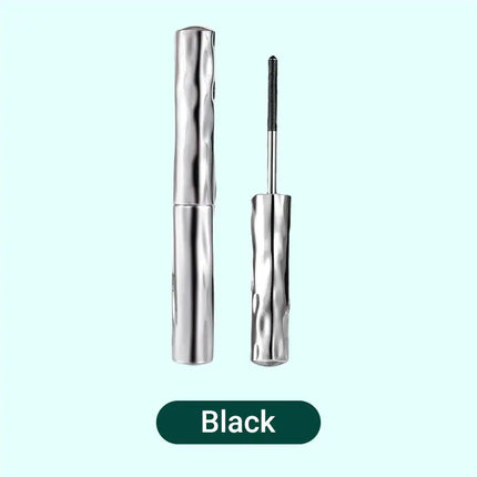 Waterproof Metallic Tube Mascara Black Silk Fiber Long Curling Non-Clumping Eyelash Extensions Spiral Makeup for Eyes