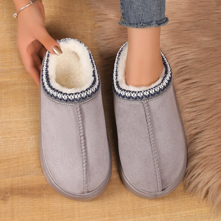Women's Winter Fur Shoes Male Ankle Boots Platform Slippers Home Warm Fashion Outdoor Basis Thick Wool Wool Short Boots