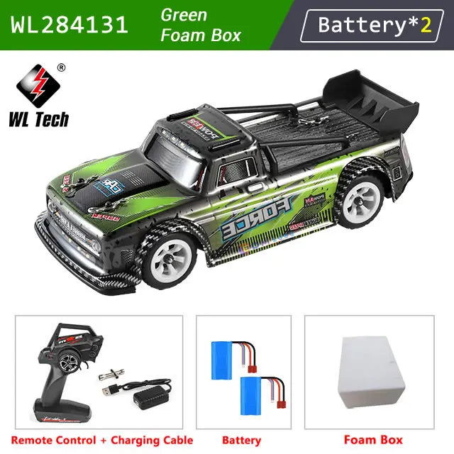 WLtoys 284131 1:28 4WD 2.4G Mini RC Racing Car High Speed Off-Road Remote Control LED Light Drift Alloy Truck Boys Toy Kids Gift