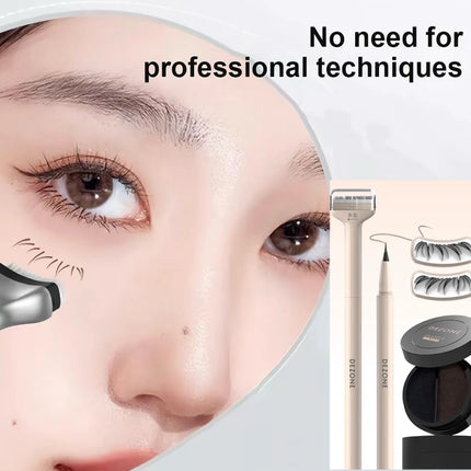 DEZONE Double Head Eyelash Stamp Waterproof Sweatproof Original Products Set And Non Smudging Liquid Eyeliner