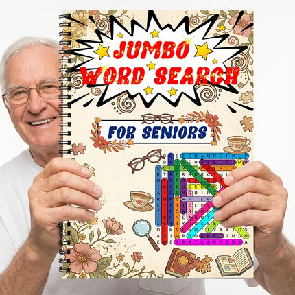 1PC Large Print Word Search Puzzle Book for Adults Seniors, Brain Teaser Games, Christmas Gifts and Travel Activities