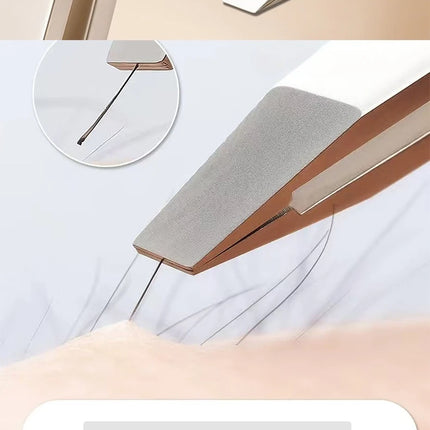Stainless Steel Precision Tweezers for Eyebrows, Eyelashes, Beard & Mustache High-Accuracy Round Head, Seamless Clamping