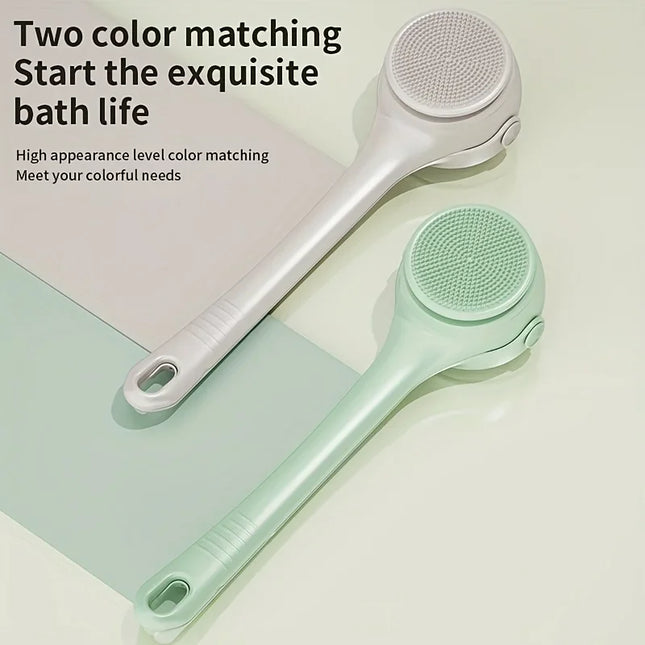 USB Waterproof Double Handle Electric Rotating Silicone Bath Brush Multi Functional Body Shower Cleaner with 4 Brush Heads