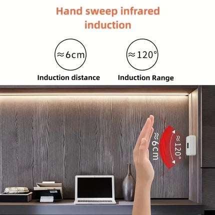 USB LED Strip Lights DC 5V Smart Dimmer Hand Scan Sensor Switch On/off Control Backlight Tape TV Lamp Tape Bedroom Home Decor