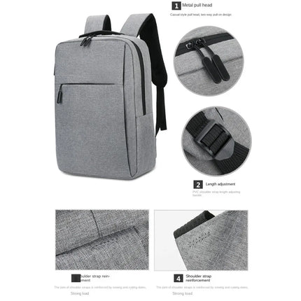 Trendy Men's Minimalist Backpack Versatile Backpack Large Capacity School Student Backpack Rucksack Computer Travel Bag Unisex