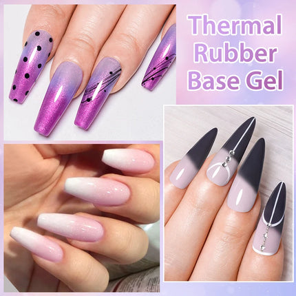7ml Mtssii Glitter Jelly Thermal Gel Nail Polish Translucent Ombre Color Gel Polish Changing Temperature Varnish Nail Polish
