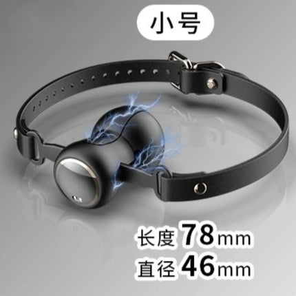 2026 New Silicone Black Electric Shock Mouth Gag Adjustable SM Gear Adult Toy Alternative Play Couple Training Adult Game Gag18+
