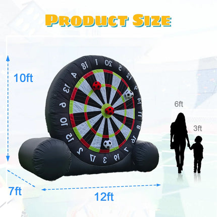 2m/3m/4m Foot Dart Inflatable Football Dart Board With Sticky Soccer Balls Foot Kicking Ball Sports Target Games Kick Darts