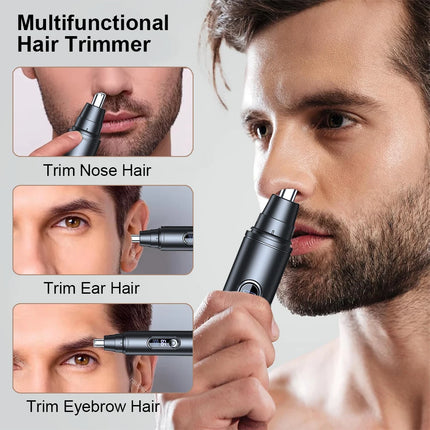 Electric Nose Hair Trimmer for Men Nose Hair Remover Portable Nose and Ear Hair Trimmer USB Rechargeable Mini Nose Hair Clipper