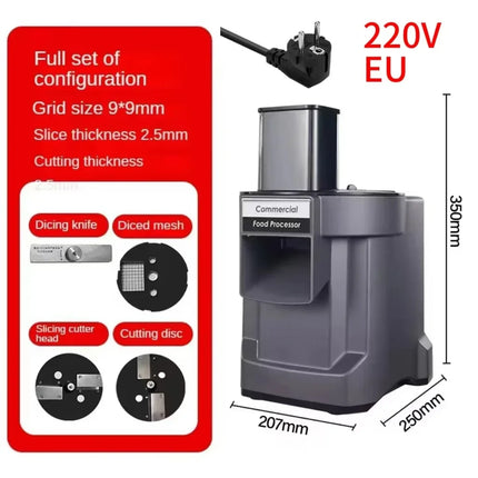 110V/220V Commercial Vegetable Chopper 3 in1 Multifunctional Electric Cutting Machine Carrot Potato Slice Shred Diced Processor