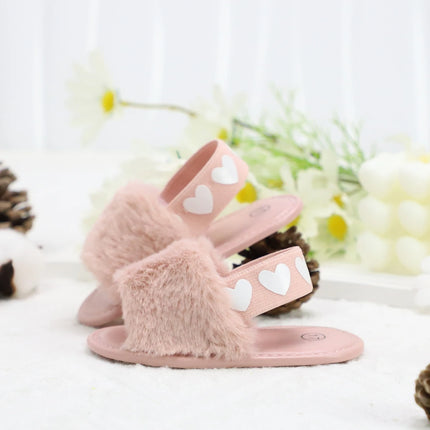 Baby girl winter breathable front shoes cute plush toddler shoes baby shoes