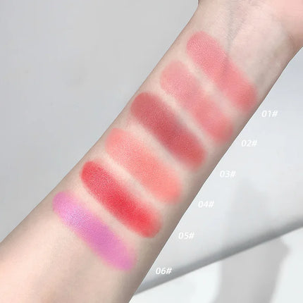 Gege Bear Natural Cream Blush Cheek Color Stick Dual Use Lip And Cheek Gift For Beauty And Health Makeup Fans