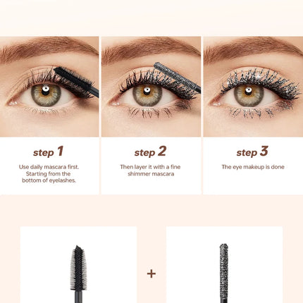 1pc Colored Mascara, Pearlized Fine Shimmer, -Easy to Apply, Non-Clumping, Volumizing, Lengthening & Curling Mascara
