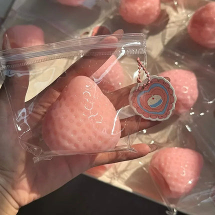 Toy Strawberry Taba Squishy Fidget Toy - Slow Rebound Stress Relief Toy for People Office and Party Favors Squeeze Beauty Gift