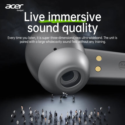 Acer Ohr503 Wireless Bluetooth Headphones with In-Ear Design, High-Definition Sound Quality, Noise Reduction for Calls, Comfortable to Wear, Suitable for Sports, Running, and Cycling, Compatible with Mobile Phones and Tablets