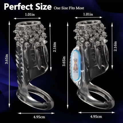 Vibrating Cock Ring for Men Silicone Penis Vibrator Intense Mens Vibrator Longer Harder Stronger Erection Sex Toys for Men Adult