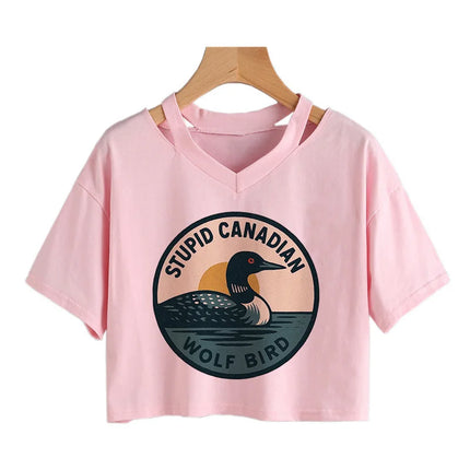 Hot Heated Rivalry Print Cropped T Shirt Women Sexy Graphic CropTops Gothic Vintage T-Shirt Fashion Y2k Streetwear Clothing