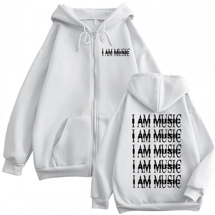 Rapper Playboi Carti I AM MUSIC Zipper Hoodie Men's Women Clothing Fashion Hip Hop Zip Up Sweatshirts Oversized Fleece Pullovers