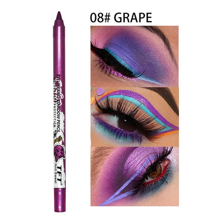 Pearlescent Matte Long-lasting Eye Liner Pencil Waterproof High Pigment Smooth Eyeliner Gel Pencil Women Eye Makeup Cosmetic