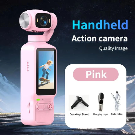 HD 1080P Portable Action Camera With Desktop Stand For Vlog YouTube Girls Entry Video Recording Record Life Action Cameras Cam