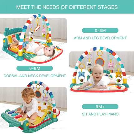 Multifunctional Baby Activity Gym Play Mat Musical Rack Kid Infant Fitness Frame Educational Crawling Carpet Toy Children Gift