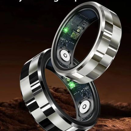 Smart Ring Luxury Fashion Finger Ring Men 5ATM Waterproof Support Swimming Health Tracker Heart Rate Blood Oxygen Monitoring New