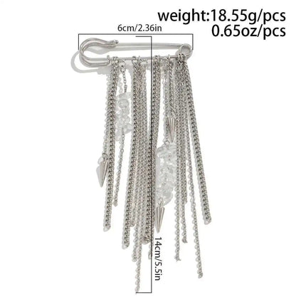PuRui Trend Creative Silver Color Tassel Pendant Anklet Chain Women Paperclip Foot Ankle Chain with High Heels Accessory Jewelry