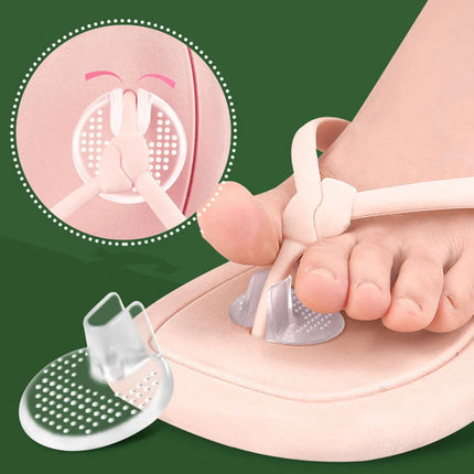 2pc Invisibles Flip-Flop Gel Pad Anti-Slip Anti Wear Foot Gel Toe Guards Cushions Toe Separator for Women Men