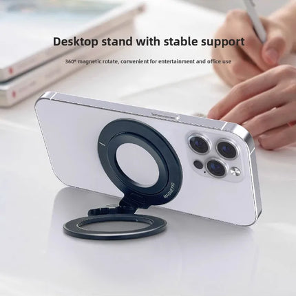 Aluminum alloy Magnetic Ring Phone Holder Ultra-thin strong magnetic N52 portable adjustable double-sided magnetic Phone Holder