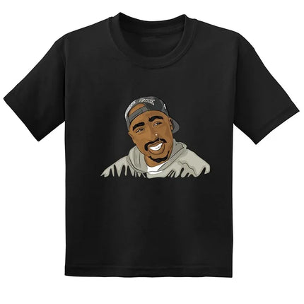 Hip Hop Festival Rapper 2pac Kids Men's Fashion Children T Shirt Tupac Thug Life Clothes Girls Boys Women Summer Black T-Shirt