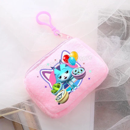 Kawaii Gabby Dollhouse Coin Purse Cute Anime Cat Headset Mini Bag Child Birthday Gifts Keychain Pendant Bags Cartoon Girl Wallet