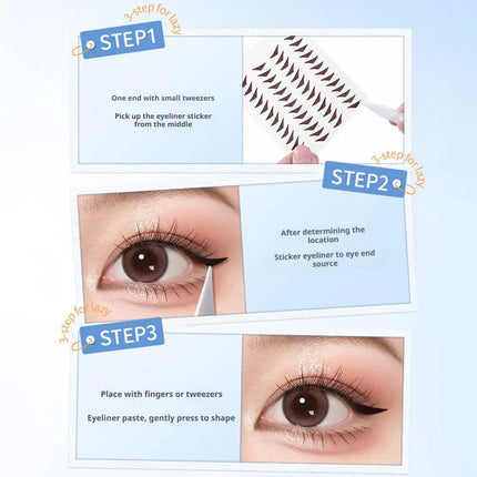 Eyeliner Stamp Stickers Water Resistant Sweat Resistant Fitting Eye Beauty Stickers Eye Eyeliner Patches Makeup Stencils