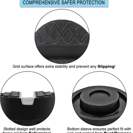 Floor Slotted Car Jack Rubber Pad Frame Protector Adapter Jacking Tool Pinch Weld Side Lifting Disk For Audi Mercedes Ford Lada