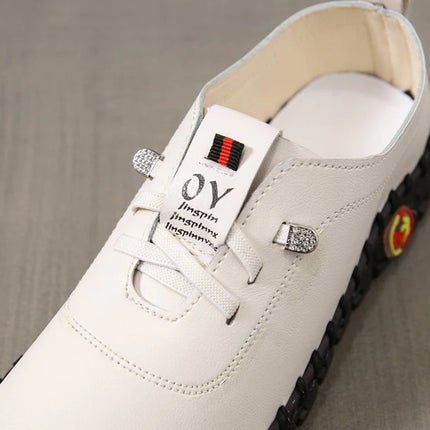 Sneakers Women Shoes Loafers Lace Up Leather Flat New Spring Casual comfortable Mom Shoe Mujer Zapatos Chaussure Femme
