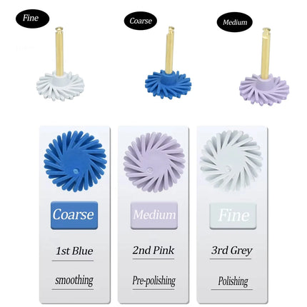 Dental Rubber Polisher Kit with Spiral Flex Brush for Composite Resin Polishing