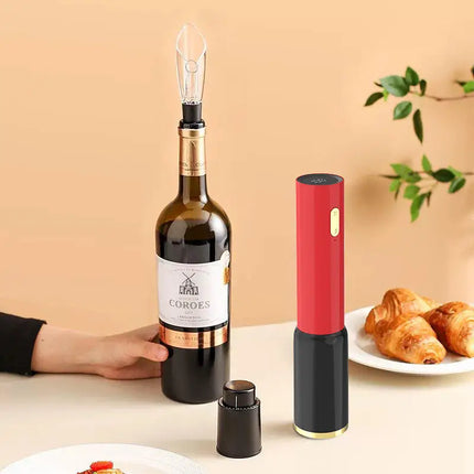 Reusable Electric Bottle Opener Cordless Wine Opener with Foil Cutter Battery Powered Bottle Opener for Kitchen Home Use