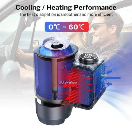 Smart Car Cup Holder Cooling Auto Cup Drink Holder for Camping Travel Driving Beverage Cans Cooler