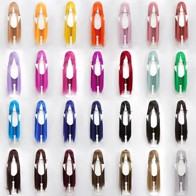 Long Straight Cosplay Wig 100CM Multiple Colors Pink Blonde Black Anime Costume Wig Universal Synthetic Cos Wig Daily Party Wig
