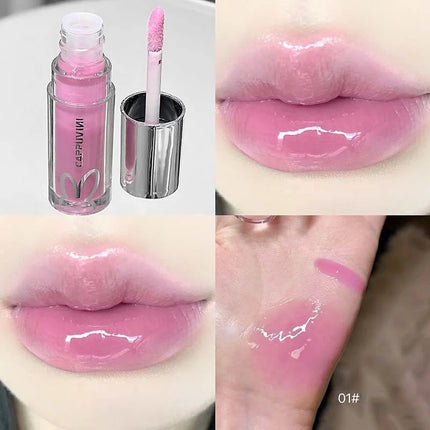 Cute Sparkling Mirror Lipstick Moisturizing Sexy Pink Shining Lips Gloss Long Lasting Lip Tint Makeup Jelly Glaze Cosmetics