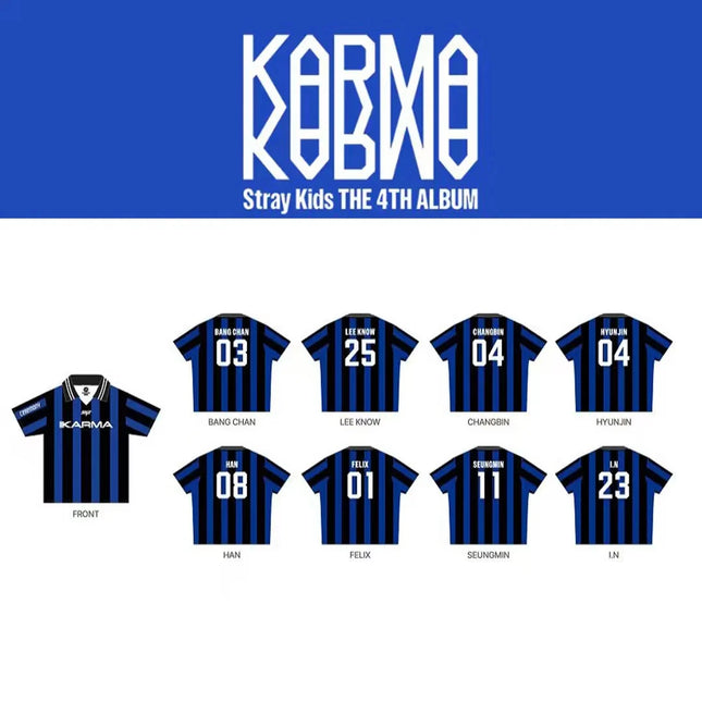 Stay KARMA Album Fans Jersey Support Shirts FELIX BANGCHAN HYUNJIN Streetwear Loose Clothes Tshirt Short Sleeve Tops T-shirt
